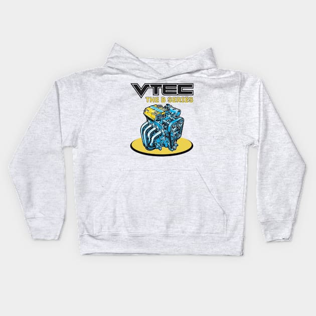 Vtec - The B Series Kids Hoodie by MOTOSHIFT